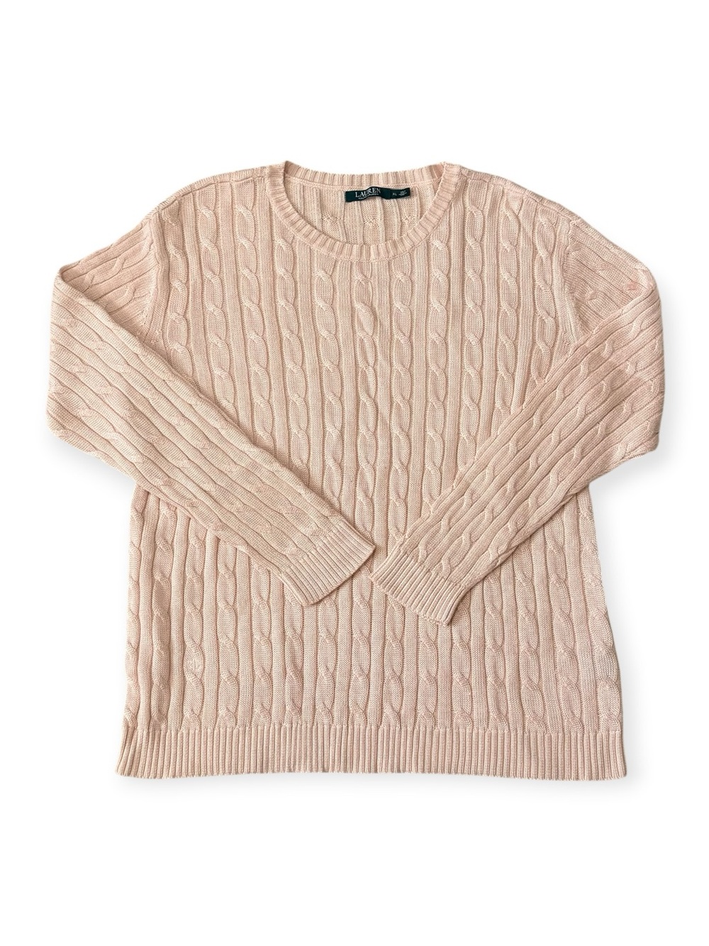 Lauren Ralph Lauren Cable Knit Sweater Size XL
